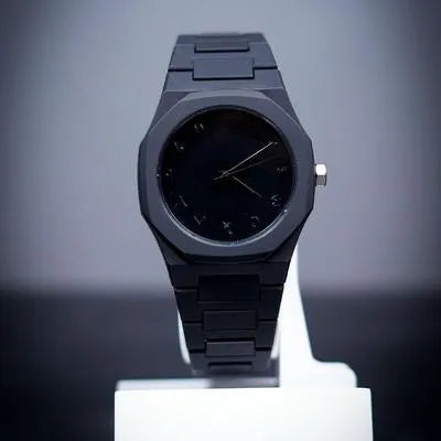 Black Octagonal Chain Watch for Men | Luxury Stainless Steel Wrist Watch