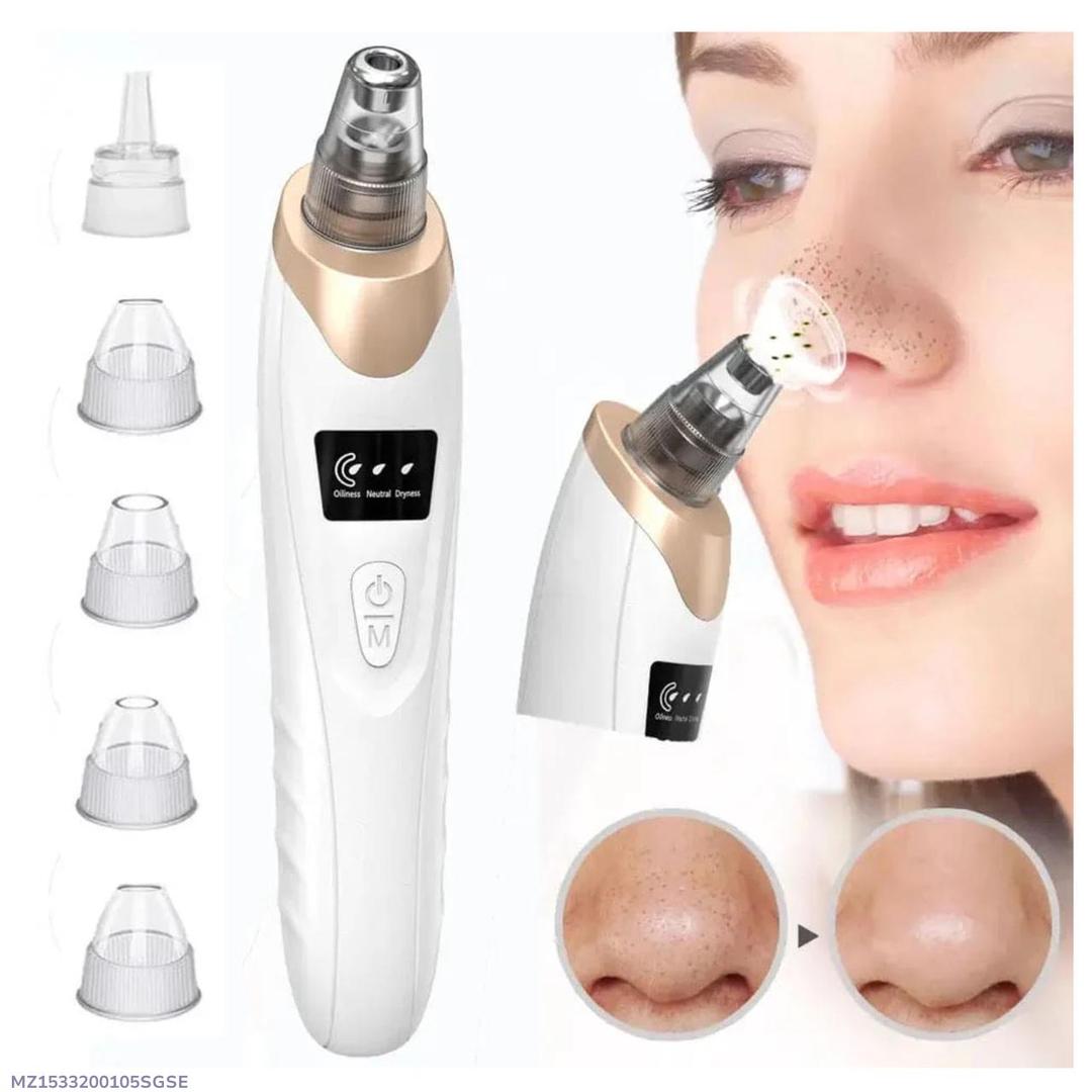 5-in-1 Rechargeable Blackhead Remover Vacuum | Deep Pore Facial Cleanser with Detachable Heads