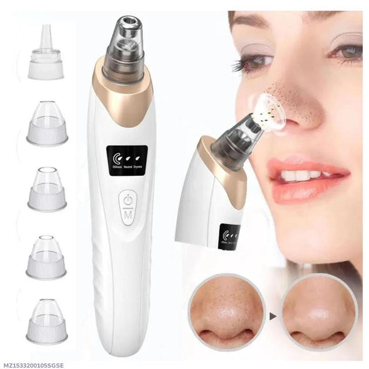 5-in-1 Rechargeable Blackhead Remover Vacuum | Deep Pore Facial Cleanser with Detachable Heads