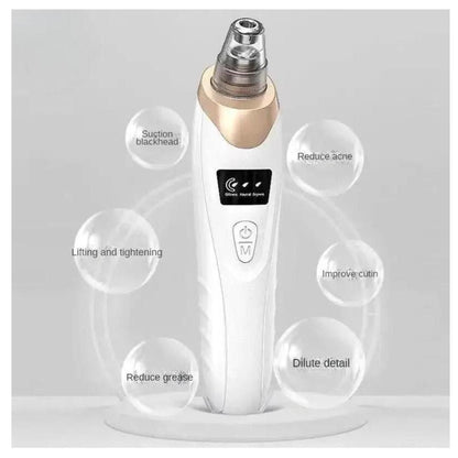 5-in-1 Rechargeable Blackhead Remover Vacuum | Deep Pore Facial Cleanser with Detachable Heads
