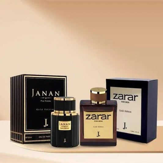 Janan & Zarar Gold Perfume Pack of 2 | Premium Long-Lasting Fragrance Set