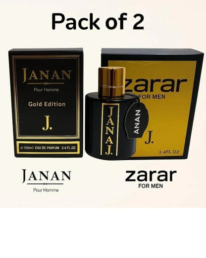 Janan & Zarar Gold Perfume Pack of 2 | Premium Long-Lasting Fragrance Set