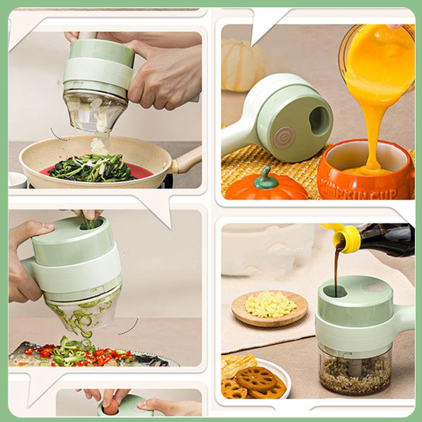 Electric Handheld Vegetable Cutter Slicer | Multifunctional Food Chopper for Fast Kitchen Prep