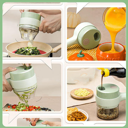 Electric Handheld Vegetable Cutter Slicer | Multifunctional Food Chopper for Fast Kitchen Prep