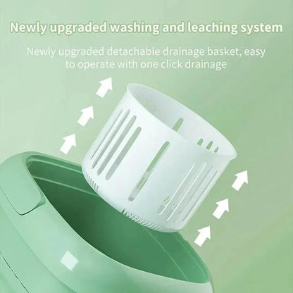 Portable Collapsible Washing Machine with Basket & Lid | Premium Lavender ABS Plastic Mini Washer