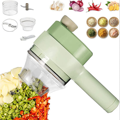 Electric Handheld Vegetable Cutter Slicer | Multifunctional Food Chopper for Fast Kitchen Prep