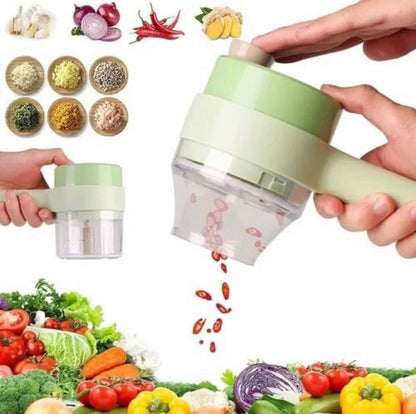 Electric Handheld Vegetable Cutter Slicer | Multifunctional Food Chopper for Fast Kitchen Prep