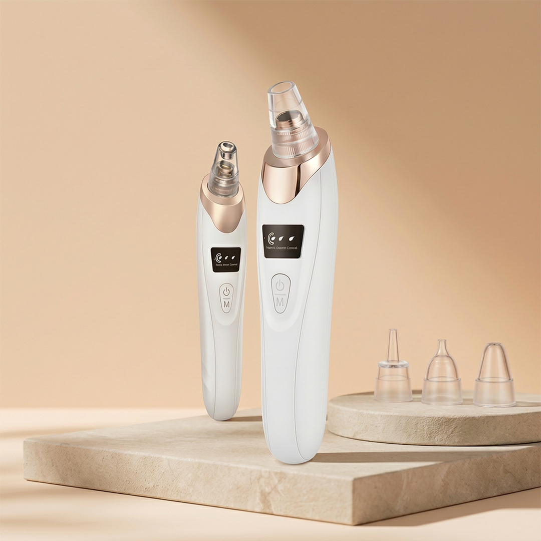 5-in-1 Rechargeable Blackhead Remover Vacuum | Deep Pore Facial Cleanser with Detachable Heads